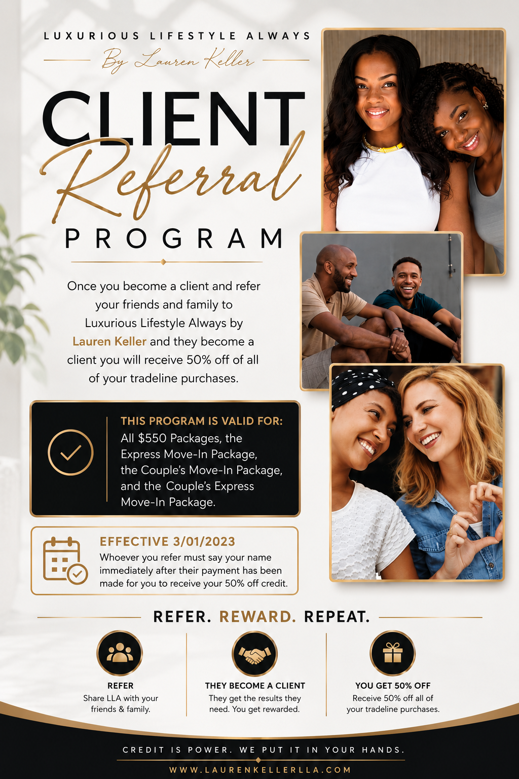 Client Referral Program for CPN Packages earn 50% off tradeline purchases when you refer a friend
