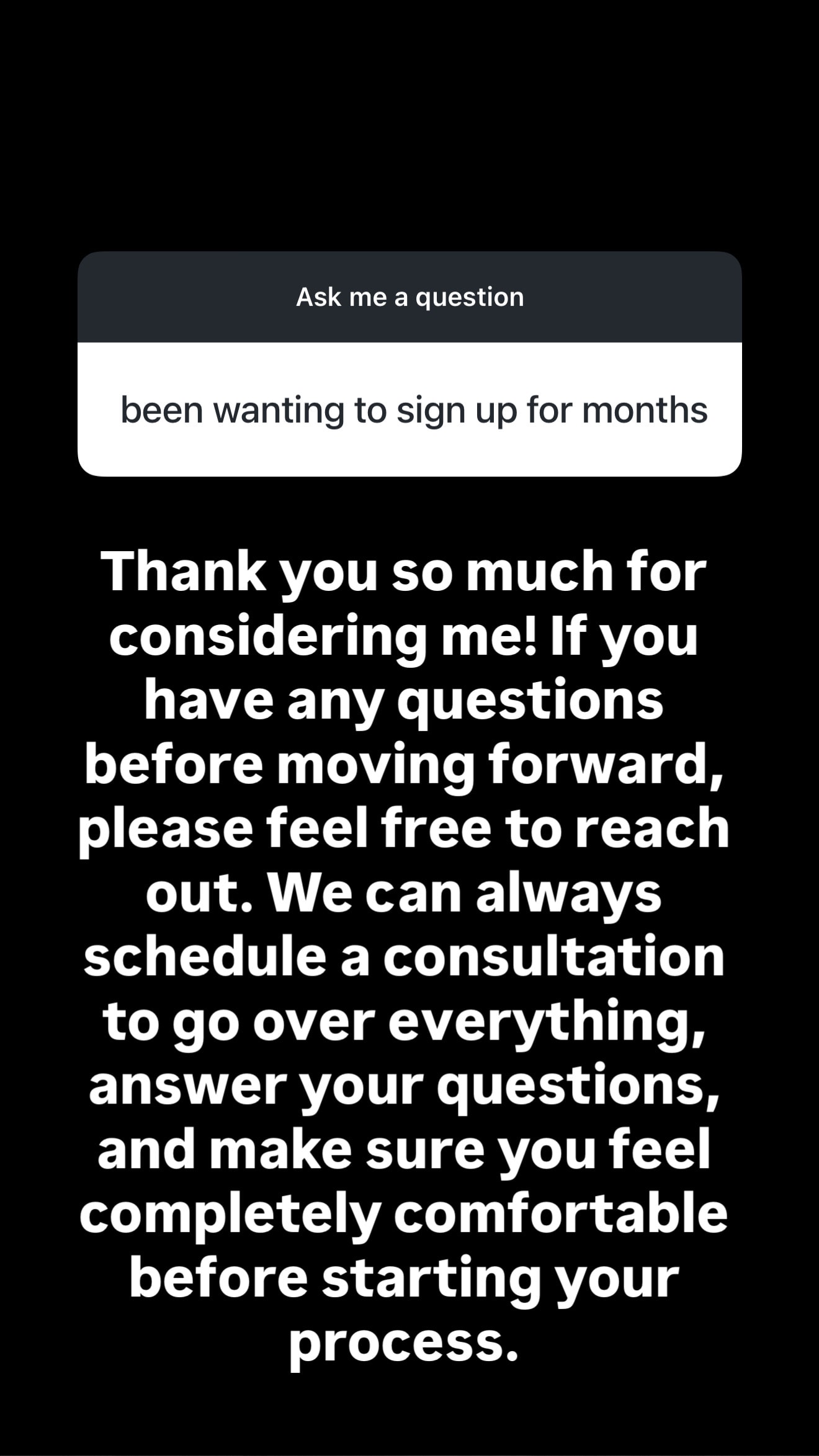 Q&A from Instagram — Lauren answering a client question