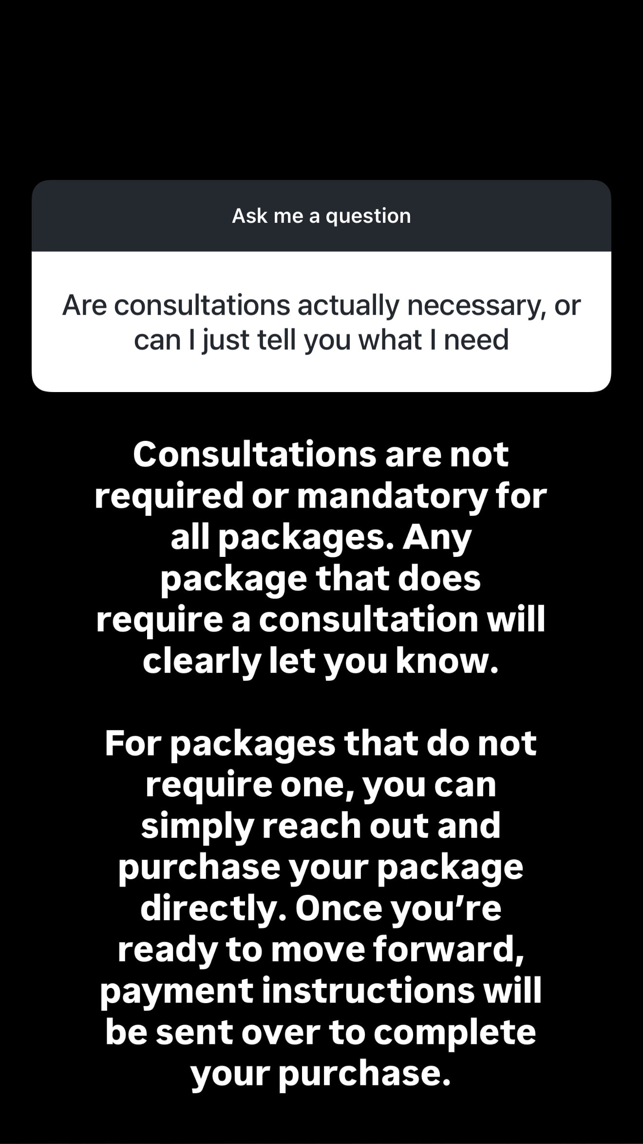 Q&A from Instagram — Lauren answering a client question