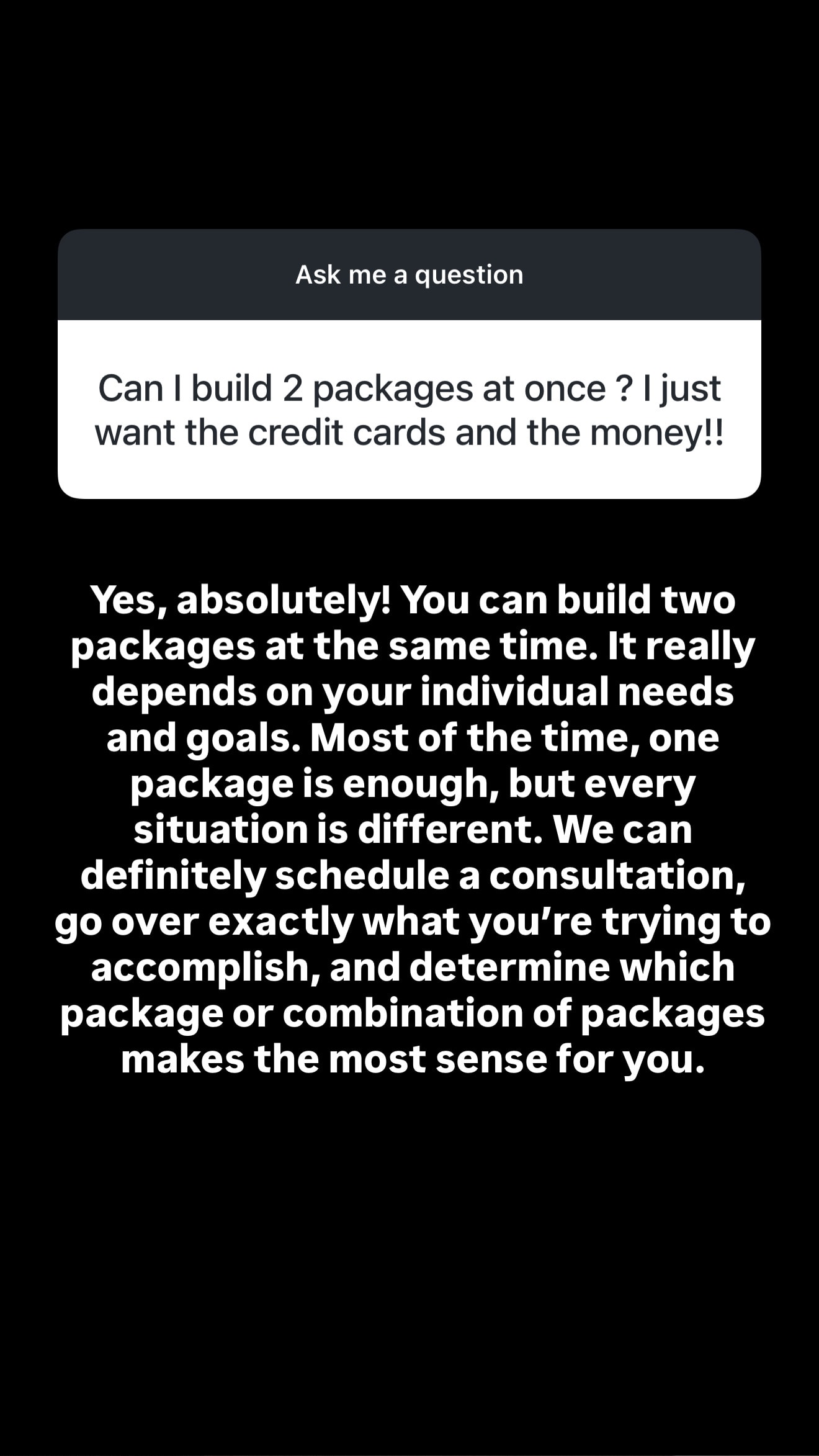 Q&A from Instagram — Lauren answering a client question